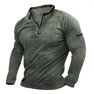 Erkek Tişörtleri Yüksek Kaliteli Fitness Üst Sıcak Fermuar Yünü Külot Rüzgar Geçirmez İlkbahar ve Kış Ceket iç çamaşırı giysileri