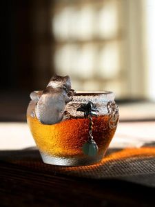 Şarap Gözlükleri İçecek Yazılım Viski Cam Sırlı Çay Kupası Kawaii Isı Dayanıklı Tek Bireysel Yaratıcı El İşliği Güzel Kahve Fincanları