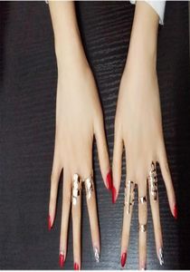Дешевый крутой золотой металлический стек с черепом и бантом, свадебные украшения, кольцо для ногтей, комплект колец на средний палец, высококачественные кольца2463604