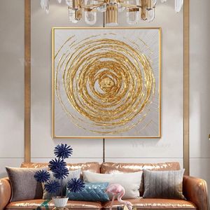 Золотые картины на стене текстура снимки для гостиной для гостиной ручной картины масляной картины.