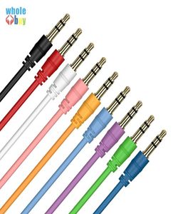 Дешевый хороший подарок Aux кабель между мужчинами Аудиокабель красочный автомобильный аудио разъем 3 5 мм AUX кабель для наушников MP3 одноразовый 300pc7496049