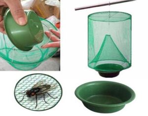 Fly öldür haşere kontrol tuzağı araçları yeniden kullanılabilir asılı sinek yakalayıcı katil flytrap zapper cage net tuzak bahçe malzemeleri katilflies cca8934044