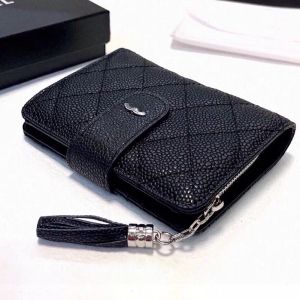 Havyar deri unisex tasarımcı gümüş donanım taşınabilir ve küçük cüzdan çok kart bit zarif ve lüks elmas kafes para çanta kart çantası 15x10cm