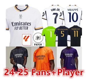 23 24 25 MBAPPE BELLINGHAM Reals MadrIDs Soccer Jersey Y-3 Kids Kit 2023 2024 Home Away Terceiro Y3 Camisa de Futebol Camiseta RODRYGO VINI JR Plus Size 4XL Roxo Preto 66