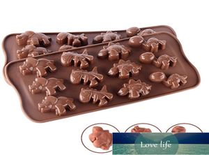 Pişirme Kalıpları Silikon Dinozor Kalıp Çikolatalı Hayvan Bisküvi Bisküvi FIP Şeker Şeker DIY5250522