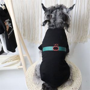 Designer roupas para cães verão pet camiseta roupas de manga curta cão gato schnauzer roupas de design para animais de estimação