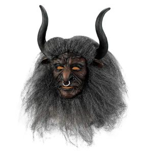 Maskeler Cadılar Bayramı Kostüm Dolgulu Hayvan Partisi Dalgalar Simüle edilmiş Hayvan Boğa Şeytan Maskesi Cadılar Bayramı Maskesi