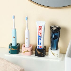 Tutucular 1 PCS Seramik Elektrikli Diş Fırçası Yerçekimi Tutucu Taban Çerçeve Depolama Rafı Duş Diş Fırçası Stand Rafı Banyo Aksesuarları