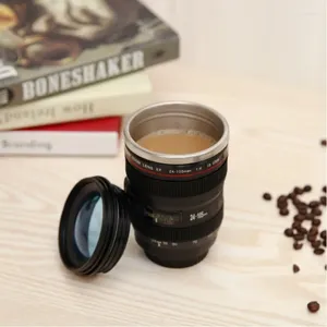 Tumblers Yaratıcı DSLR Lens Kupası Paslanmaz Çelik Su Erkek ve Kız Öğrenciler Ofis Kahvesi için Kişiselleştirildi