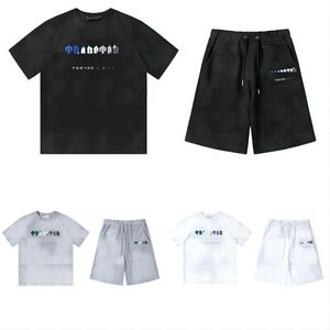 Дизайнерская футболка Trapstar футболка спортивные костюмы для мужчин и женщин модная хлопковая летняя футболка брендовый комплект S-XXL Размер