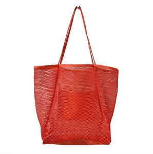 Дорожная стирка в ванной, стильная пляжная сумка, сетчатая сумка через плечо для мужчин и женщин, сумка для хранения одежды большой емкости для плавания