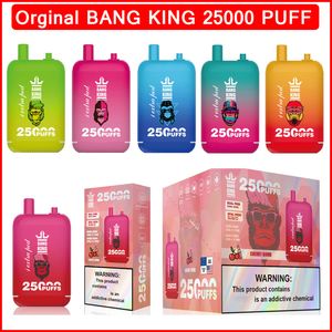 Оригинальный Bang King 25000 затяжек, одноразовые вейпы, испаритель для электронных сигарет, оптовая продажа, вейп-ручка с 46 мл электронного сока, двойная сетка, 12 вкусов