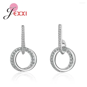 Dangle Küpeler Hızlı Kore tarzı 925 Gümüş İğne Moda Parlak Kristal Güzel Mücevher Hediyesi Kadınlar/Kızlar Fabrika Fiyatı