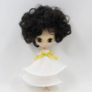 Кукла ICY DBS Blyth Mini, черные вьющиеся волосы, высота 10 см, BJD 240311