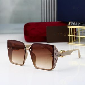 Роскошный дизайнерский бренд Ретро Крупногабаритные квадратные поляризованные солнцезащитные очки для женщин и мужчин Винтажные оттенки UV400 Классические солнцезащитные очки в большой металлической оправе 3632