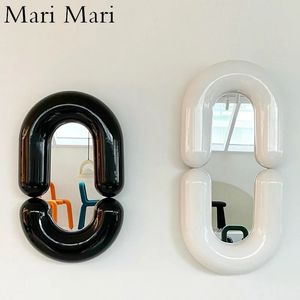 Зеркало MarrMari для ванной комнаты, скандинавский домашний декор, настенное украшение для прихожей, гостиной, спальни, креативное косметическое зеркало, полная длина 240320
