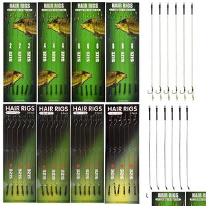 Terminal Tackle Boxes 24/48pcs sazan yem teçhizatları hazırlar hazır bağlı balıkbuoklar yöntemi besleyici balıkçılık kancaları set damla dağıtım sporları ou dhkqu