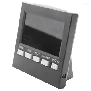 Masa saatleri LCD Dijital Higrometre Sıcaklık Nem Metre Odası Kapalı Saat