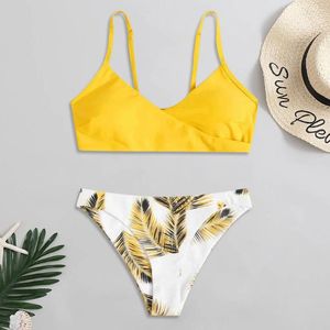 Kadın Mayo Kadın Mayo Baskı Çiçek Push Up plaj kıyafeti rastgele bikini plajı yüzme mayo Biquinis tankinis