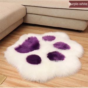 Sevimli kedi pençe ayı yastık hayvan ayak izi şekli yumuşak peluş halı ev kanepe masa paspas yatak odası dekoratif halı 2021 sevimli kedi pençe ayı yastık