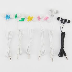 Renkli Kablolu Kulaklıklar Kulak Kulaklıklarında Tek Kullanımlık Stereo Cep Telefonu Okulu Kütüphanesi Müzesi için 3.5mm Sınıf Kulaklık