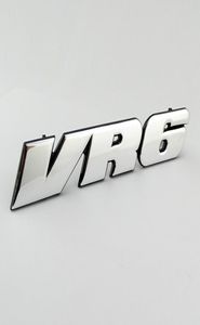 Chrome 3D Sticker VR6 Araba Izgara Rozeti Emblem Çıkartma Mk3 Grille Otomatik Logo VW Golf Corrado Jetta Passat4224442