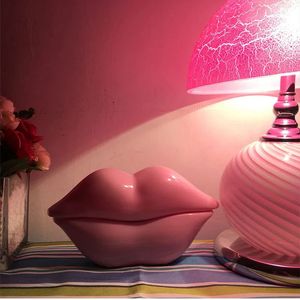 Розовый, красный, форма рта, губы, телефон, многофункциональный милый настольный стационарный телефон, набор украшений для домашнего офиса, стильный бытовой DIY 240314