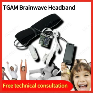 Rastreadores EEG Controle de ondas cerebrais Faixa de cabeça TGAM Desenvolvimento de módulo para detecção de ondas mentais Kit de sensor TGAM para Arduino Matlab Labview Python