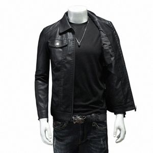 Frühling Herbst 2022 Neue Herren Lederjacken Slim Fit Male Fi Faux Winddichte warme Mäntel Mann Markenkleidung A9EU #