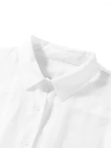 Kadın Tişörtleri Kadınlar şeffaf örgü düğmesi Aşağı gömlek uzun kollu seksi Y2K vintage bluzunu gör
