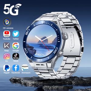 Часы 5G для Huawei Ultimate SmartWatch Мужские GPS HD камера SIM Talk 2 + 16G Мониторинг сердечного ритма и здоровья Спорт Фитнес Смарт-часы