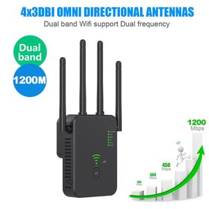 1200Mbps WIFI Router Wireless WiFi Repeater 24G 5GHz Wifi Signal Verstärker Extender Netzwerk Repetidor 80211 ac n 240326