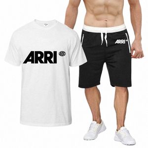 ARRI 2022 Erkekler Yeni Yaz Sıcak Baskılı T-Shirt Sports Hızlı-Giysel Koşu Giyim Kısa kollu şort 2 parça takım elbise z4ao#