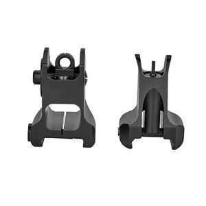 Mira frontal e traseira tática, mini mira de arma compacta para rifle ar m4, caça, airsoft, alumínio, cnc, ajuste picatinny weaver rails