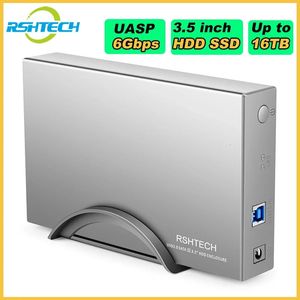 RSHTECH Sabit Sürücü Muhafaza USB 3.0 - SATA alüminyum harici sabit sürücü dock kasası 3,5 inç HDD SSD 16 TB'a kadar sürücüler 240322