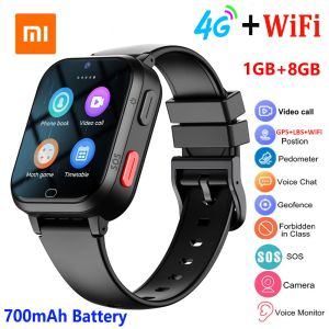 Часы Xiaomi Mijia 4G + Wi-Fi Детские умные часы 700 мАч Аккумулятор Видеозвонок SOS GPS + LBS Трекер местоположения SIM-карта Смарт-часы для мальчиков и девочек