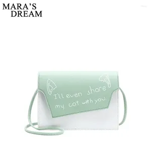 Omuz çantaları Mara's Dream 2024 Kadın Mektup Çanta Moda İlkbahar ve Yaz Messenger Dikiş Cep Telefonu