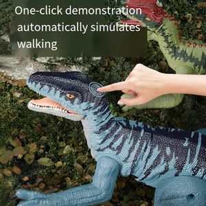 Mini 2.4g uzaktan kumanda dinozor oyuncakları, ışık, sesli eğitim elektronik yürüyüş velociraptor, şarj edilebilir pil ile çalışan dinozor robot oyuncakları