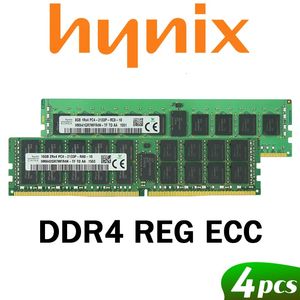 Hynix DDR4 Ram 8GB 16GB 32GB 64GB PC4 213Hz 2400MHz 2666MHZ 2400T ou 2133P 2666V 3200 ECC REG Suporte de memória de servidor X99 240314