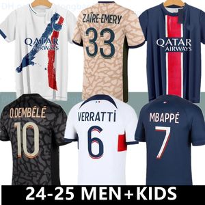 24 25 Maillot MBAPPE Soccer Jerseys Kids Kit 23/24 Player Version Training Pre Match 2023 2024 Maglia Paris Home Away Football Shirt HAKIMI FABIAN VITINHA O DEMBELE