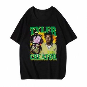 Tyler The Creator T Shirt Erkek Kadınlar Fi Cott Tshirt Albüm Üstler Boy Tees Camiseta Rapçi M103#