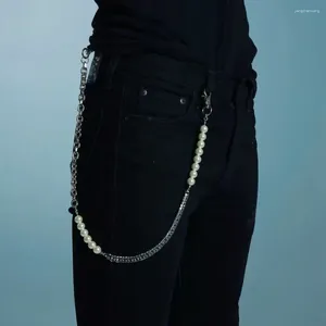 Anahtarlıklar retro u şekilli metalik seksi inci pantolon zinciri kişiliği ins stil denim süslemeler kanca kemeri