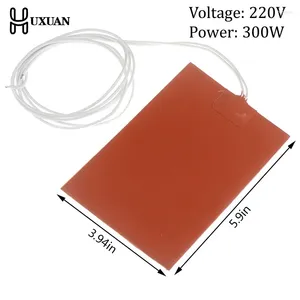 Halılar 300W 220V Yedek Yumuşak Silikon Kauçuk Isıtıcı Pad Kablolama Termistör Isıtmalı Yatak Elektrikli Isınma Ürünleri