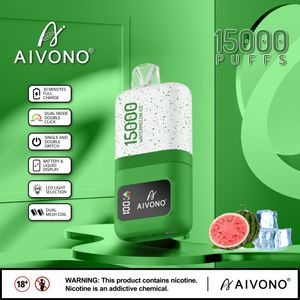 En yeni tasarım Al Frank Aivono Magic 15000 Puflar Tek Kullanımlık Vape Pod Ekran Wapes 20ml E-Liquid 0/2/3/5% Nikotin Şarj Edilebilir Elektronik CIG