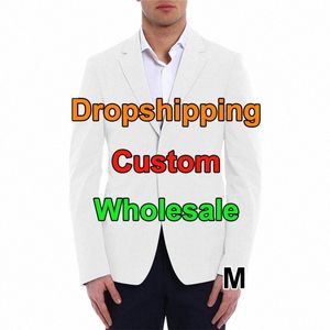 Новые мужские пиджаки по индивидуальному заказу Fi костюм DIY ваш дизайн пальто повседневный приталенный пиджак с 3D принтом куртка мужская Прямая поставка оптовая продажа 19Tr #