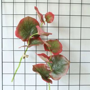 Kelebek Yaprak Tek 5 PCS Çatal Lateks Yapay Bitkiler Mikro Peyzaj İç Mekan Bitki Duvar Ev Dekorasyon Çiçek Malzeme Yaprakları