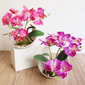 Blumen-Bonsai-Phalaenopsis-Simulation, Dreizack, kreative Hersteller, Simulationspflanze, Topfpflanzen, s