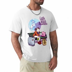 Küçük Cadı Akademisi T-Shirt Anime Sade Hayvan Prin için Erkekler Erkek Beyaz T Shirt Y3BK#