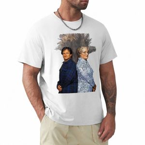 Robin Williams Mrs Doubtfire Funny Poster T-Shirt simples pesos pesados roupas masculinas H2ko #
