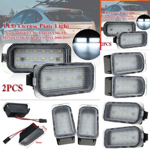 Yeni 2pcs 12V LED LED Numaralı Plaka Işık 18 LEDS Beyaz Sinyal Lambaları Ford Focus II için Hata Bagaj lambası Yok Fiesta VII Mondeo